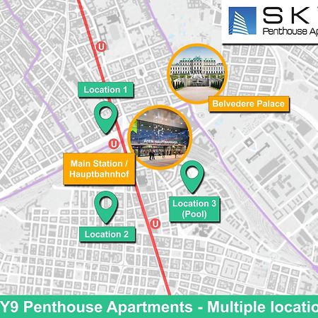 Sky9 Penthouse Apartments Wina Bagian luar foto