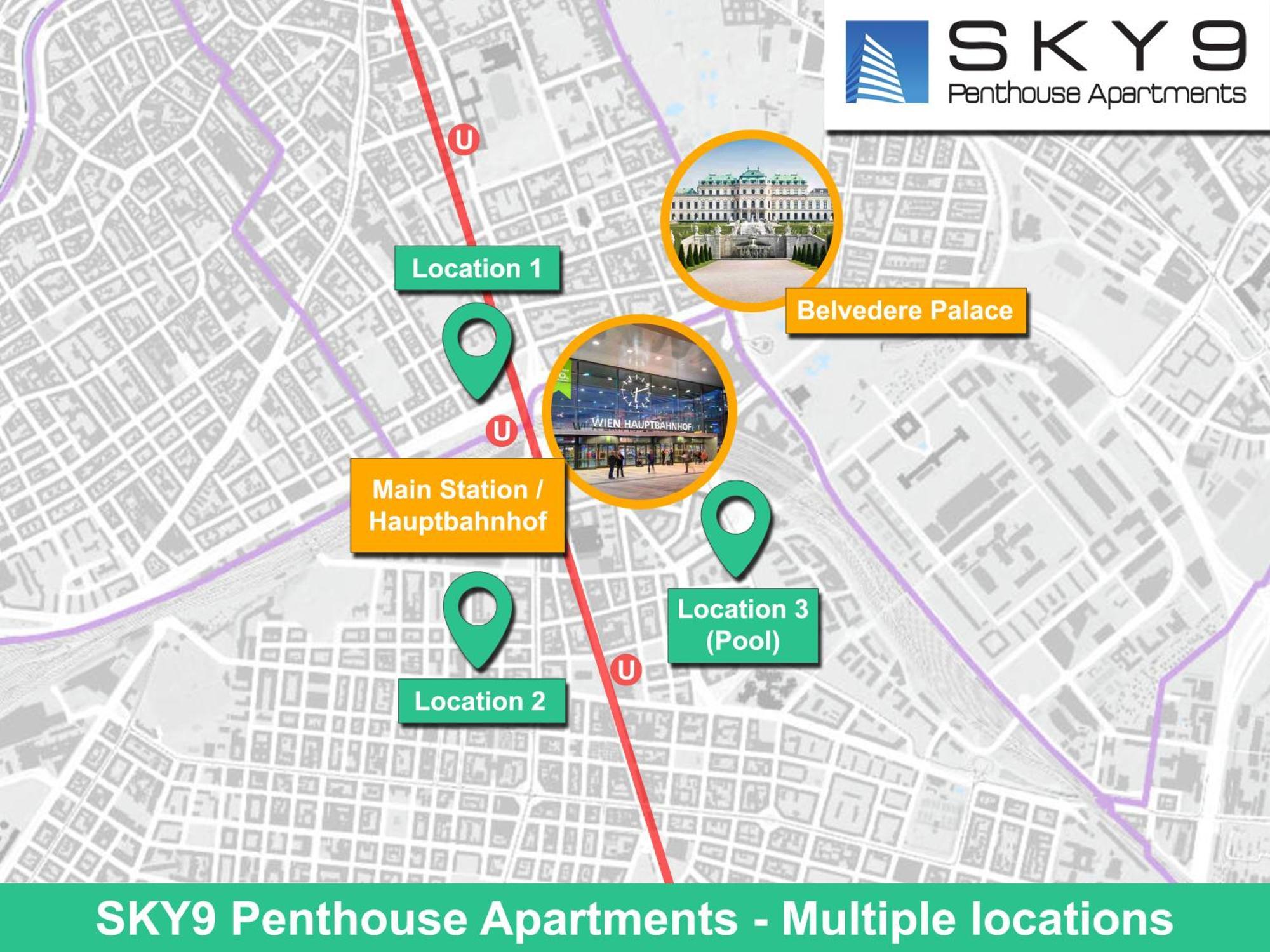 Sky9 Penthouse Apartments Wina Bagian luar foto